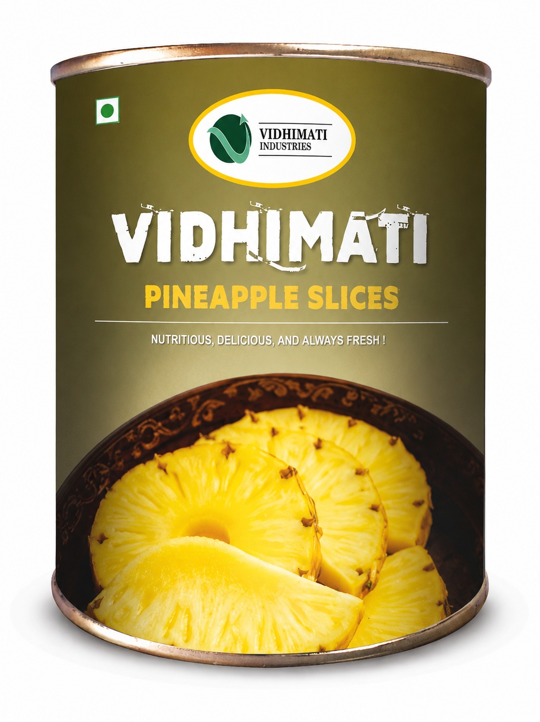 Pineapple Slices can by Vidhimati Industries
